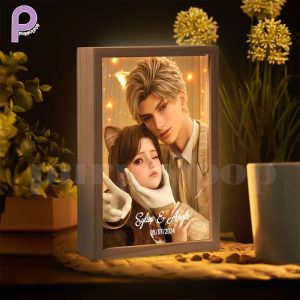 Custom Name & Image – Sylus Love and Deepspace Light Night Wooden Box