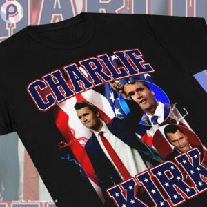 Tribute Charlie Kirk Shot RIP Patriotic Shirt