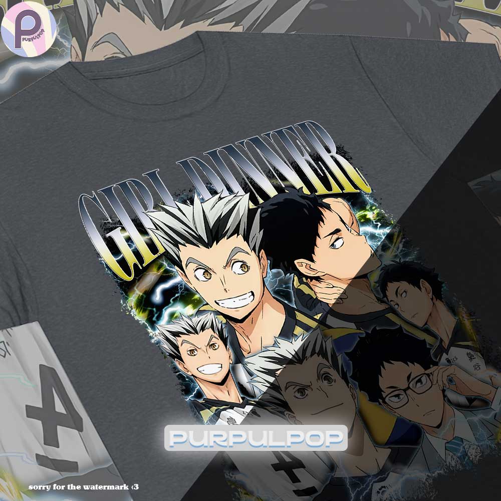 Bokuto Akaashi Haikyuu Baseball Anime Girl Dinner Shirt Bokuto Akaashi Haikyuu Baseball Anime Girl Dinner Shirt