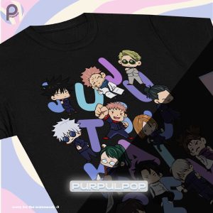 Jujutsu Kaisen Chibi Art JJK Anime Manga Shirt