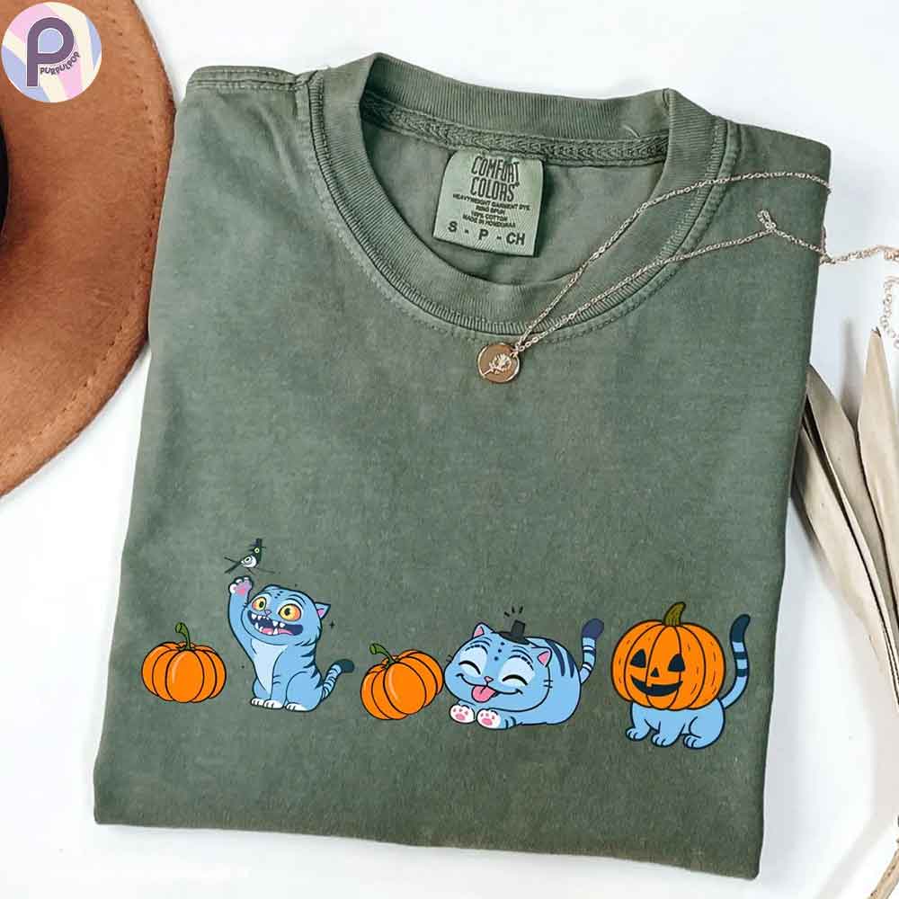 Kpop Demon Hunters Derpy Blue Tiger Halloween Shirt Kpop Demon Hunters Derpy Blue Tiger Halloween Shirt