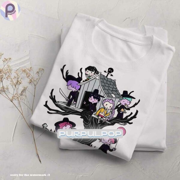 Saja Boys Huntrix Kpop Demon Hunters Chibi Halloween Shirt
