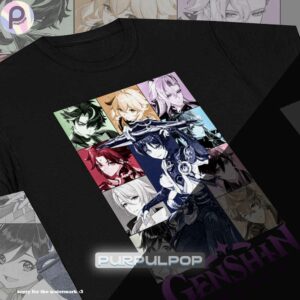 Genshin Impact Zhongli Neuvillette Kazuha Shirt