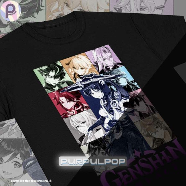 Genshin Impact Zhongli Neuvillette Kazuha Shirt
