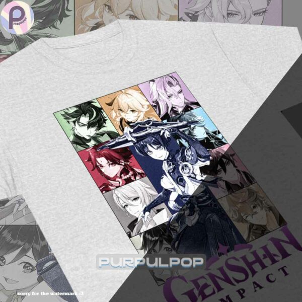 Genshin Impact Zhongli Neuvillette Kazuha Shirt
