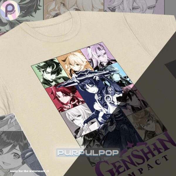 Genshin Impact Zhongli Neuvillette Kazuha Shirt