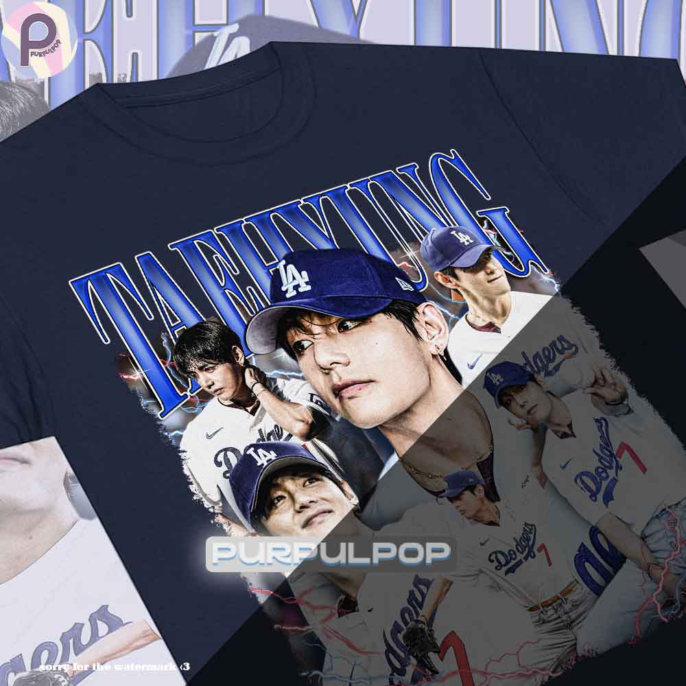 Dodgers Taehyung V BTS Baseball Vintage Shirt Dodgers Taehyung V BTS Baseball Vintage Shirt