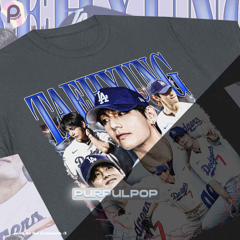 Dodgers Taehyung V BTS Baseball Vintage Shirt Dodgers Taehyung V BTS Baseball Vintage Shirt