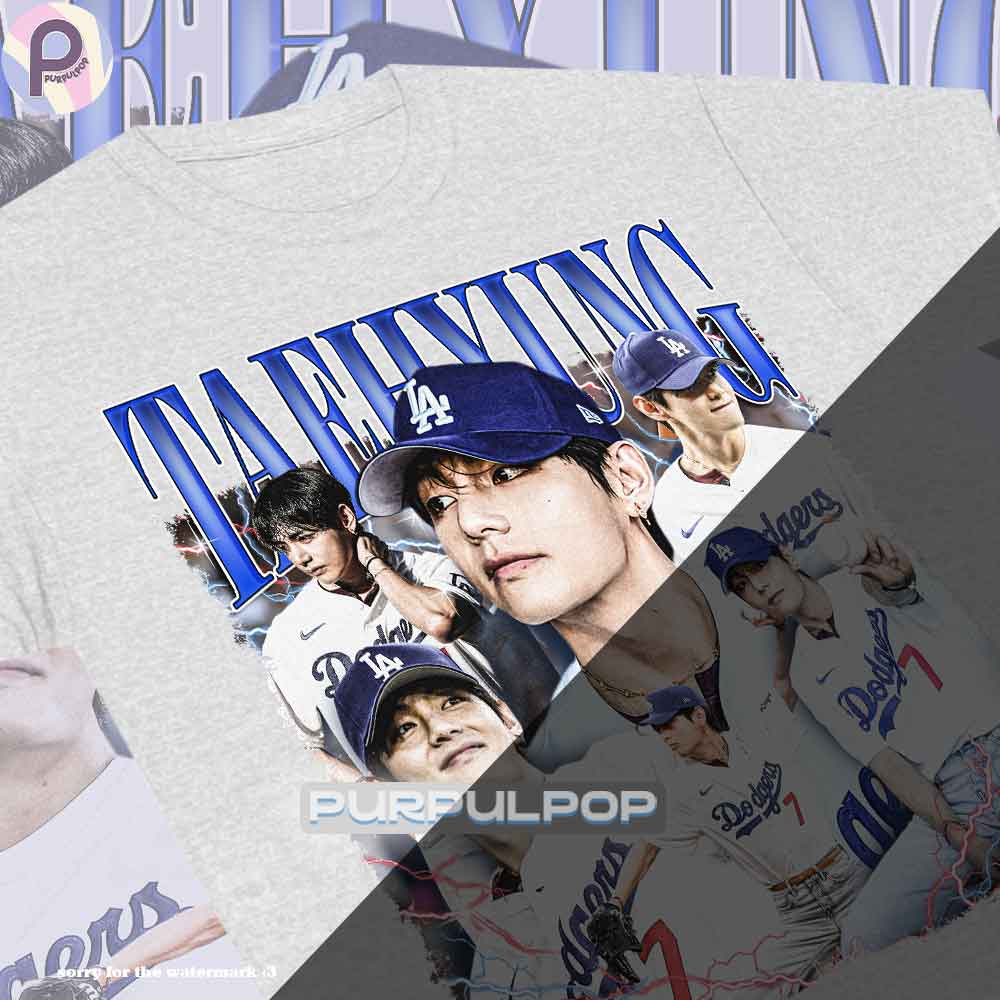 Dodgers Taehyung V BTS Baseball Vintage Shirt Dodgers Taehyung V BTS Baseball Vintage Shirt