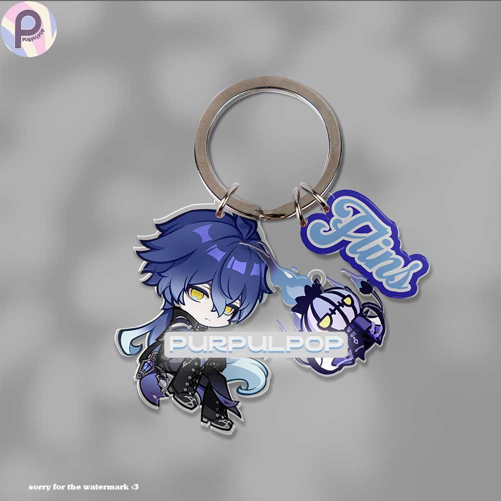 Flins Genshin Impact Acrylic Keychain Flins Genshin Impact Acrylic Keychain