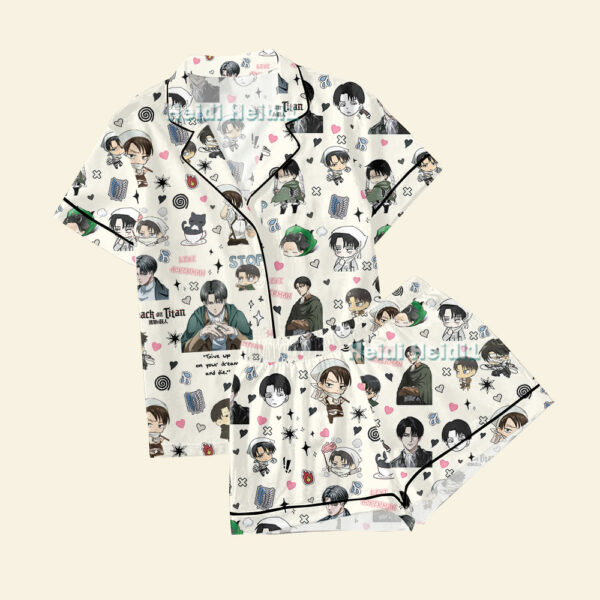 Levi Ackerman Attack on Titan Pajamas - Purpul Pop